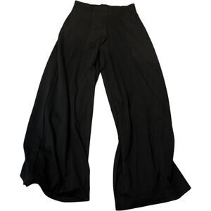 Last Exit Women's Size 2X Black With Belt Wide Leg Pants, Ultra High Rise NWT
